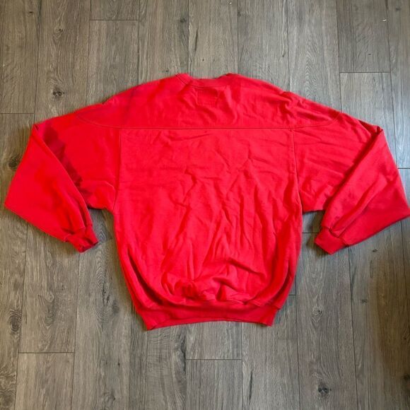 Vintage Guess Jeans Sweatshirt Mens XL Red Pullover Crewneck‎ USA Flags 90s - Picture 3 of 5